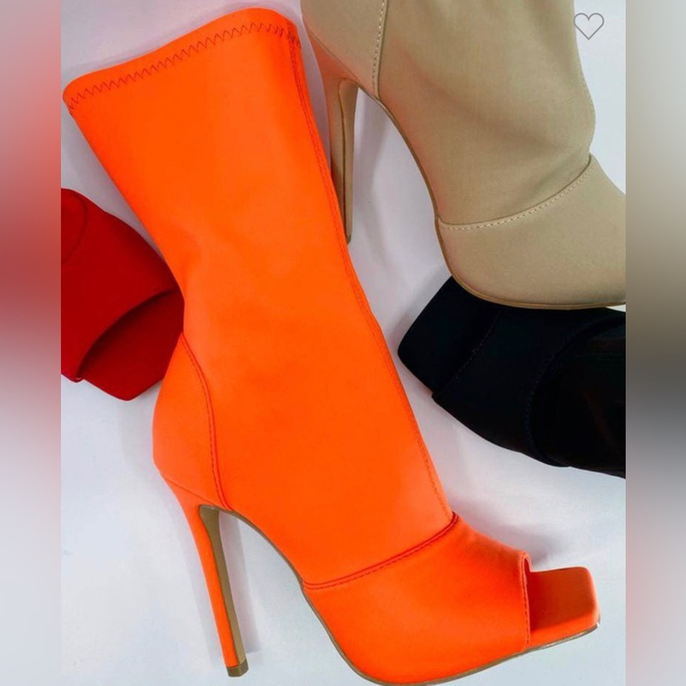 Orange bootie